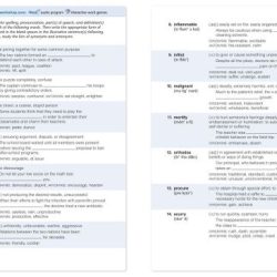 Vocabulary workshop unit 12 level b answers